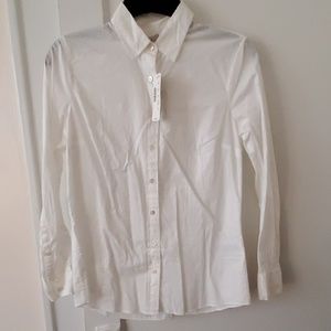 J Crew white cotton button front boy shirt 2P